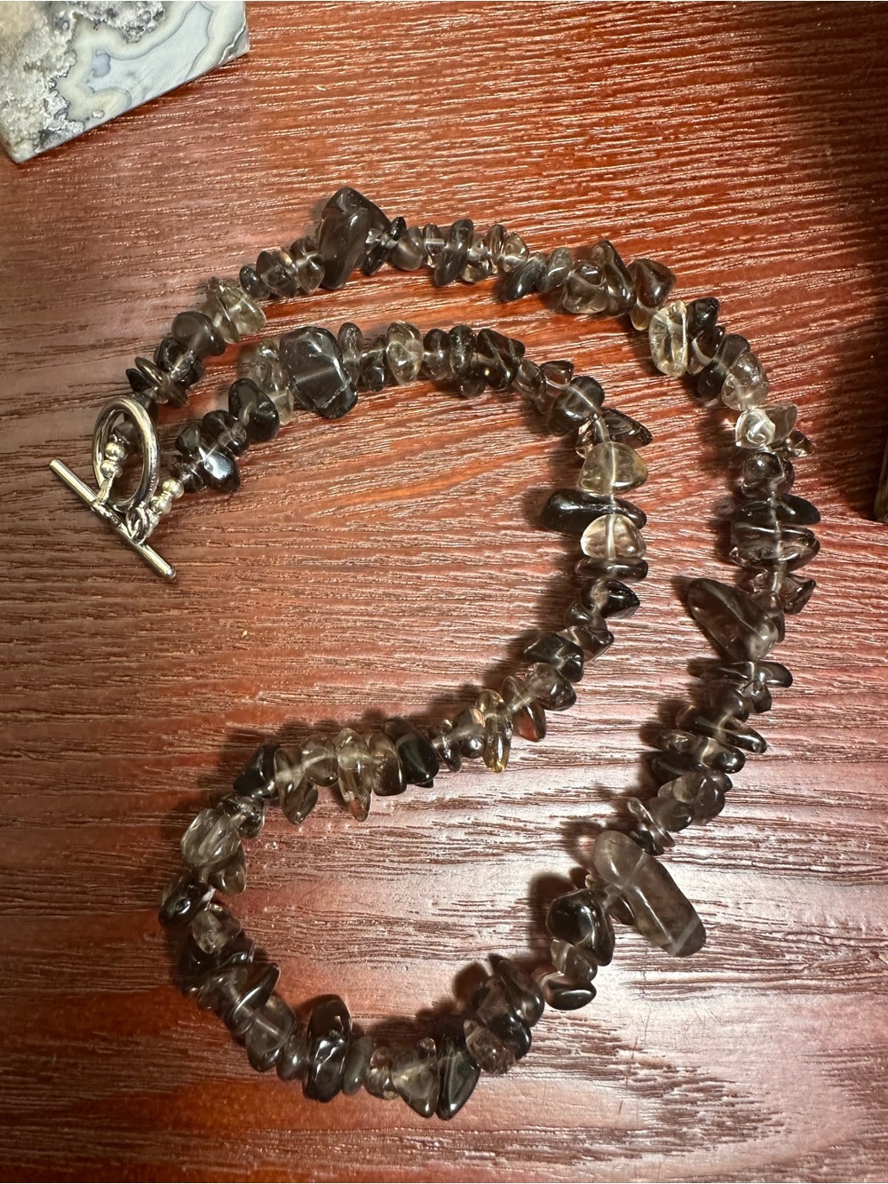 Smoky Quartz Chip Necklace - Crystal Chips Necklace - Picture 2 of 8